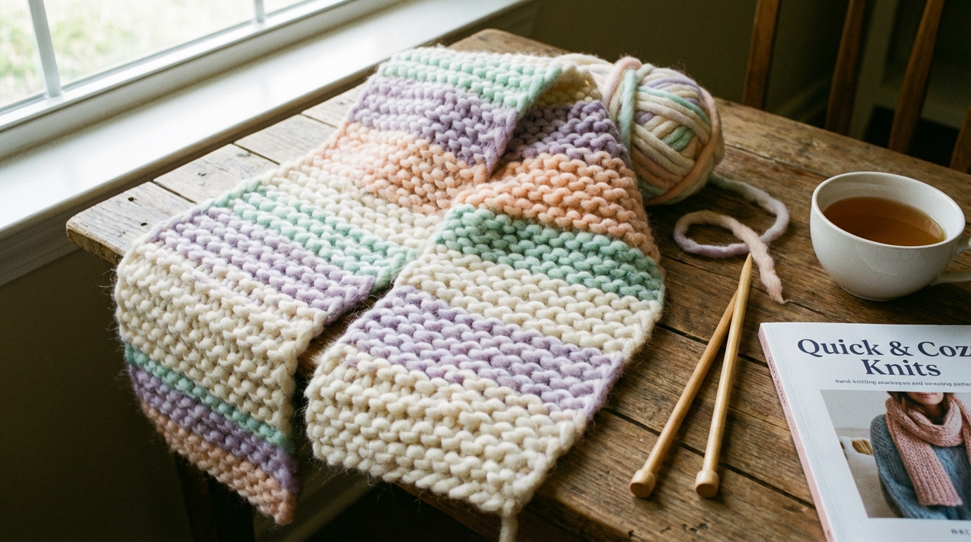 découvrez notre modèle gratuit d'écharpe au tricot, idéal pour les débutants. un projet rapide à réaliser qui offre un résultat joli et confortable.