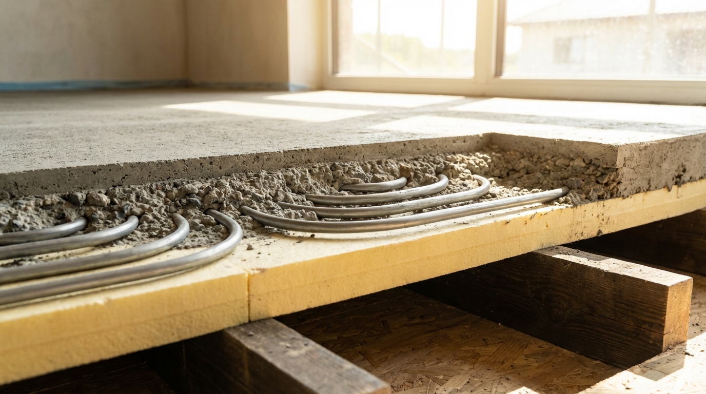 découvrez les normes et conseils essentiels pour déterminer l'épaisseur idéale de la chape sur un plancher chauffant, garantissant efficacité thermique et durabilité.